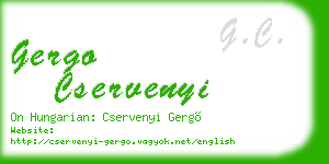 gergo cservenyi business card